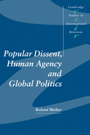 "Popular Dissent, Human Agency and Global Politics"
